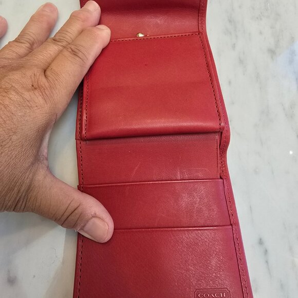 Vintage Coach Leather Compact NWT wallet with Kiss Lock Coin - Picture 5 of 9